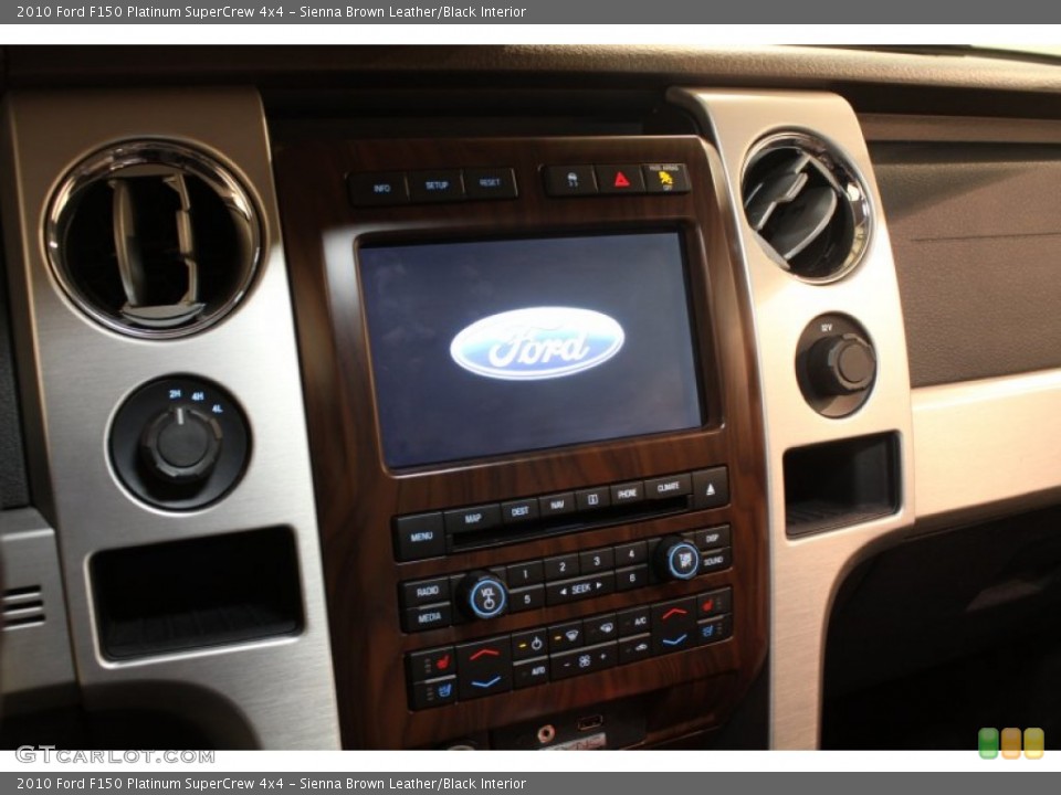 Sienna Brown Leather/Black Interior Controls for the 2010 Ford F150 Platinum SuperCrew 4x4 #77947956