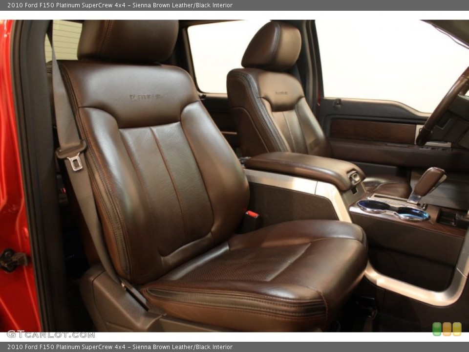 Sienna Brown Leather/Black Interior Front Seat for the 2010 Ford F150 Platinum SuperCrew 4x4 #77948499