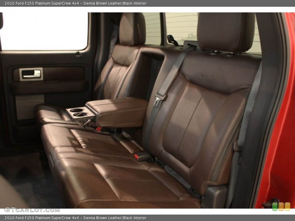 Sienna Brown Leather/Black Interior Rear Seat for the 2010 Ford F150 Platinum SuperCrew 4x4 #77948559