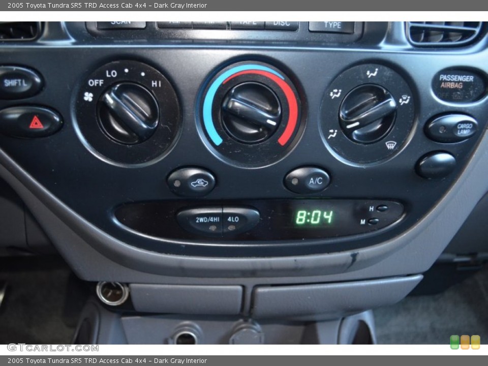 Dark Gray Interior Controls for the 2005 Toyota Tundra SR5 TRD Access Cab 4x4 #77948664