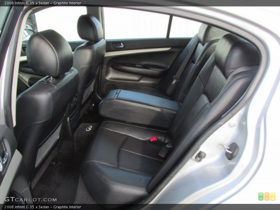 Graphite Interior Rear Seat for the 2008 Infiniti G 35 x Sedan #77949352