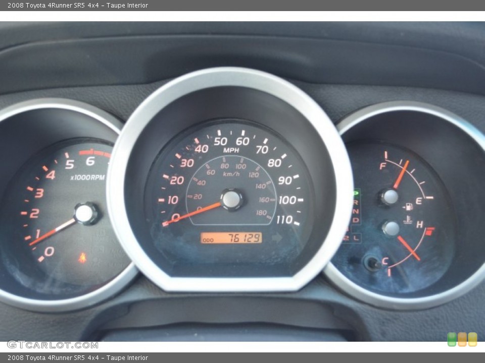 Taupe Interior Gauges for the 2008 Toyota 4Runner SR5 4x4 #77949933