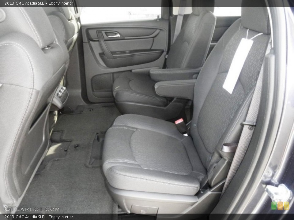 Ebony Interior Rear Seat for the 2013 GMC Acadia SLE #77951202