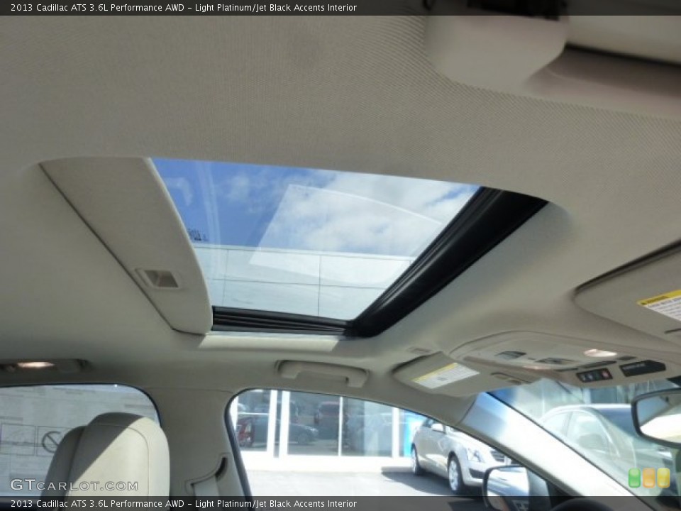 Light Platinum/Jet Black Accents Interior Sunroof for the 2013 Cadillac ATS 3.6L Performance AWD #77951220