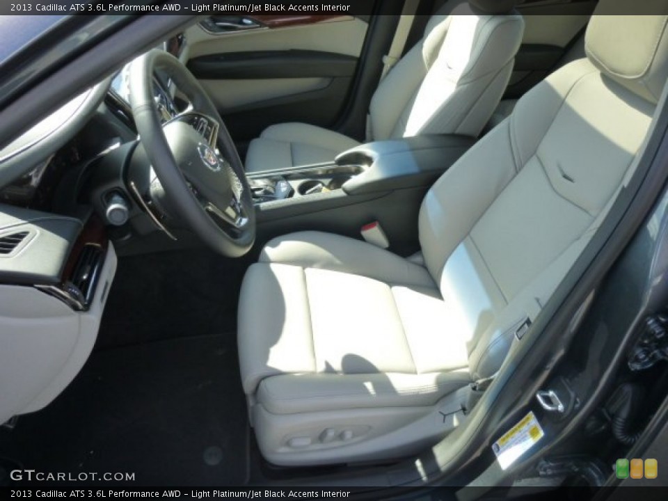 Light Platinum/Jet Black Accents Interior Front Seat for the 2013 Cadillac ATS 3.6L Performance AWD #77951295