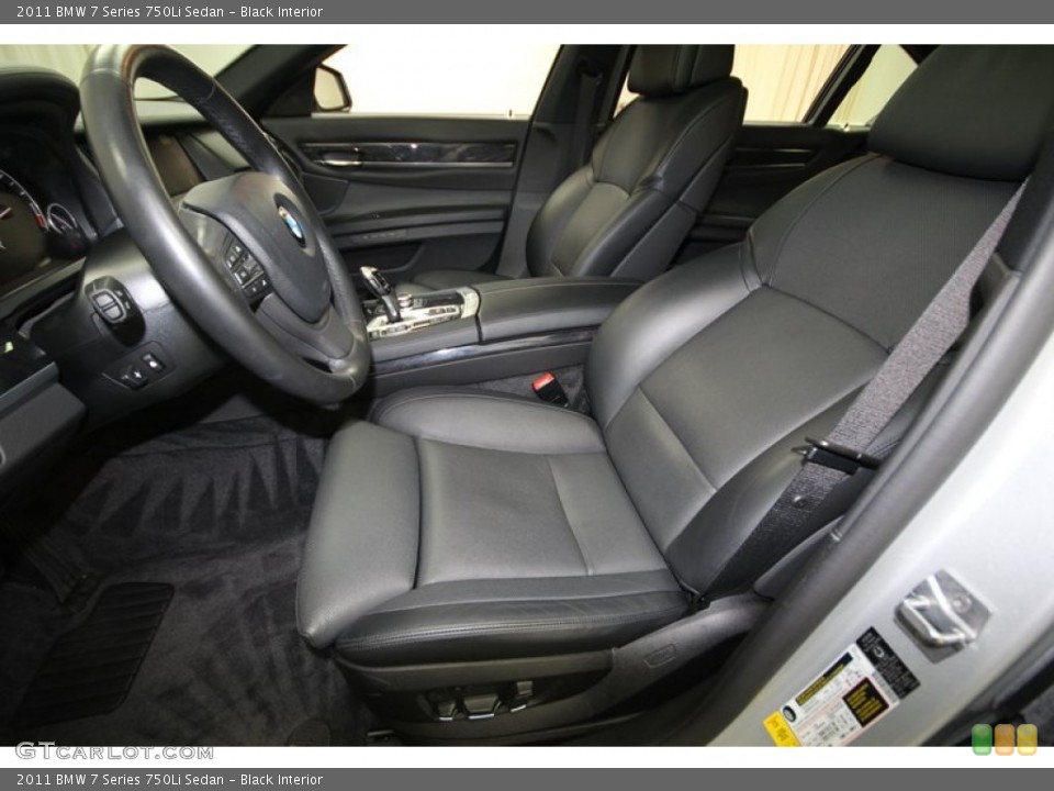 Black Interior Front Seat for the 2011 BMW 7 Series 750Li Sedan #77951297