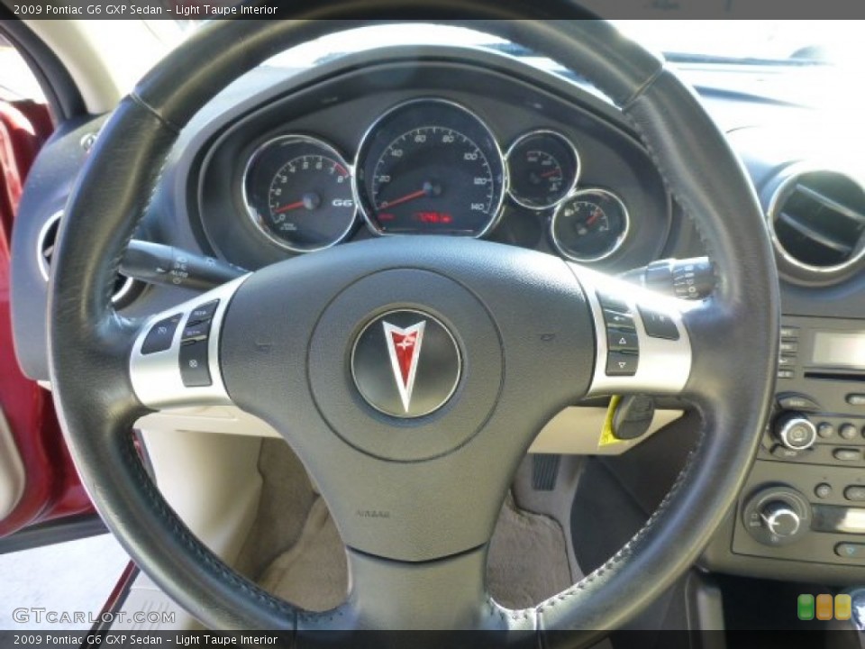 Light Taupe Interior Steering Wheel for the 2009 Pontiac G6 GXP Sedan #77951451