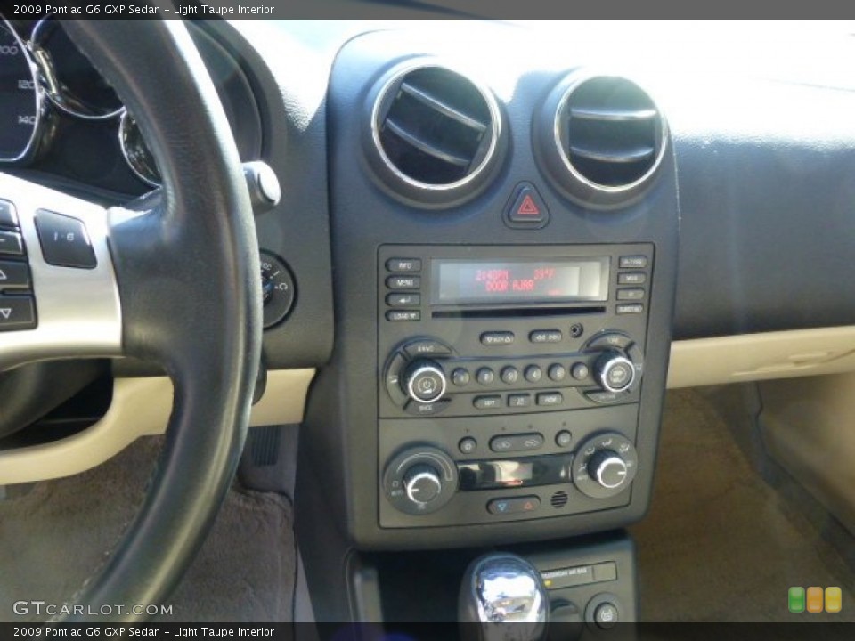 Light Taupe Interior Controls for the 2009 Pontiac G6 GXP Sedan #77951469