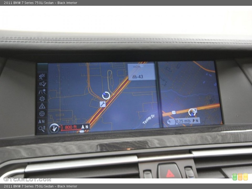 Black Interior Navigation for the 2011 BMW 7 Series 750Li Sedan #77951574