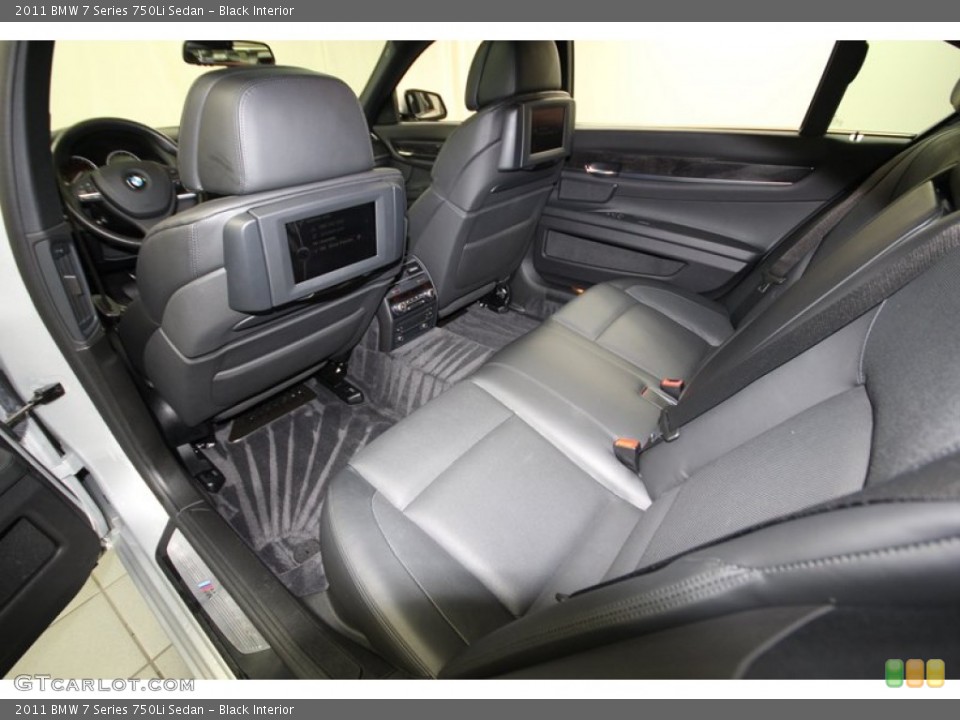 Black Interior Rear Seat for the 2011 BMW 7 Series 750Li Sedan #77951808