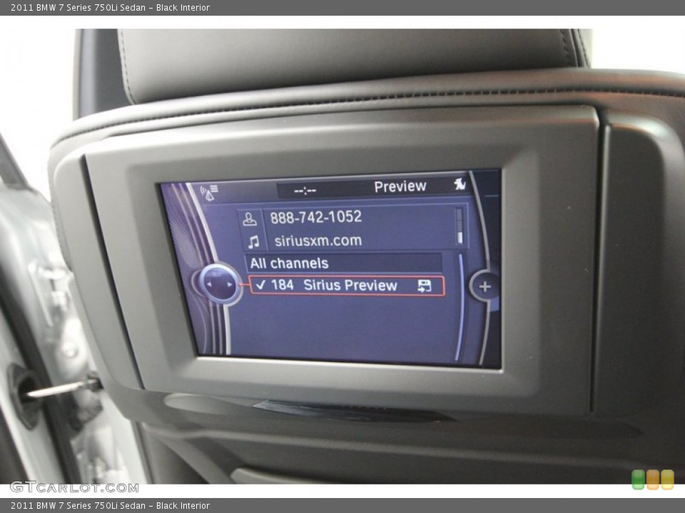 Black Interior Entertainment System for the 2011 BMW 7 Series 750Li Sedan #77951907