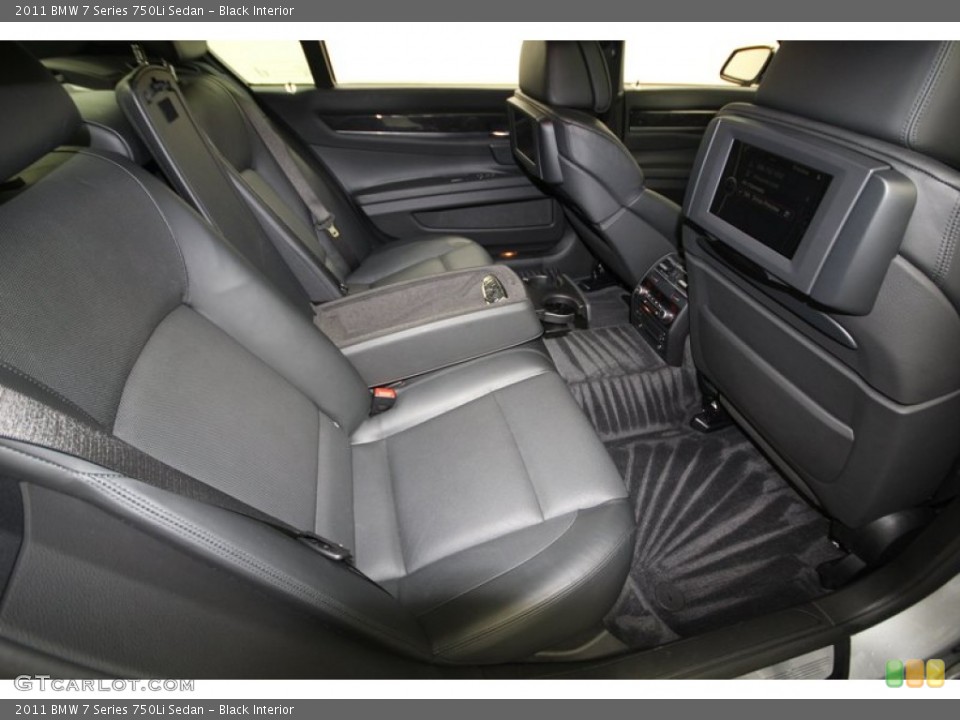 Black Interior Rear Seat for the 2011 BMW 7 Series 750Li Sedan #77952060