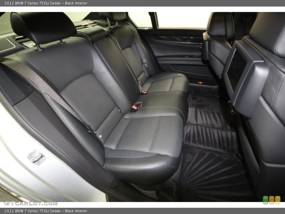 Black Interior Rear Seat for the 2011 BMW 7 Series 750Li Sedan #77952114
