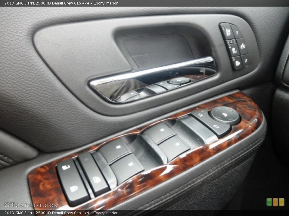 Ebony Interior Controls for the 2013 GMC Sierra 2500HD Denali Crew Cab 4x4 #77953392