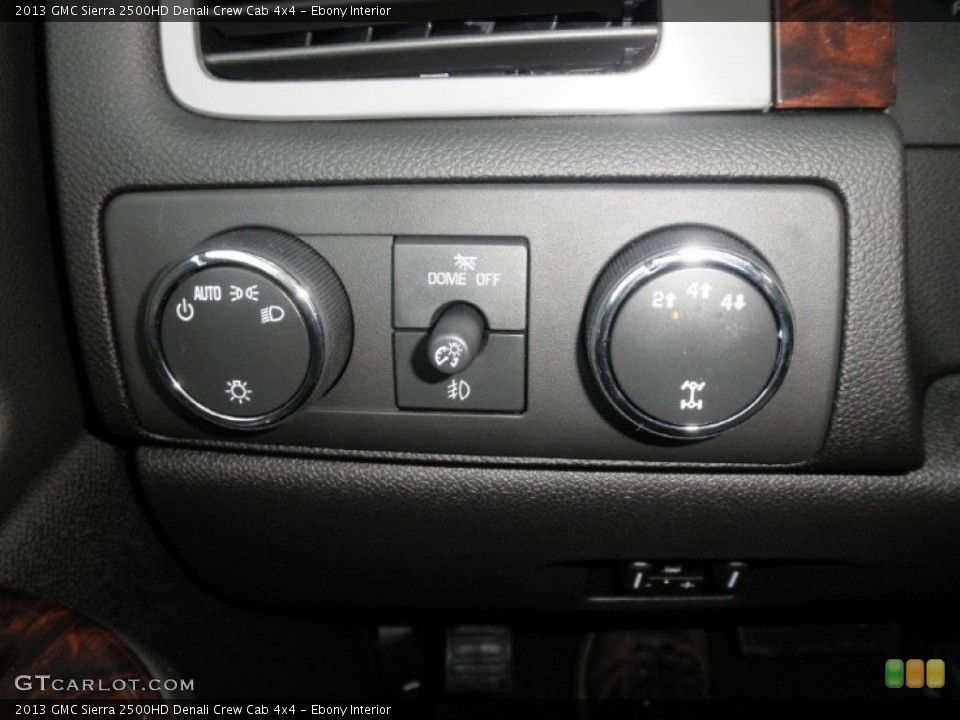 Ebony Interior Controls for the 2013 GMC Sierra 2500HD Denali Crew Cab 4x4 #77953412