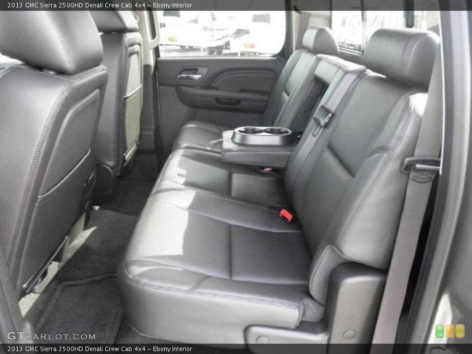 Ebony Interior Rear Seat for the 2013 GMC Sierra 2500HD Denali Crew Cab 4x4 #77953582