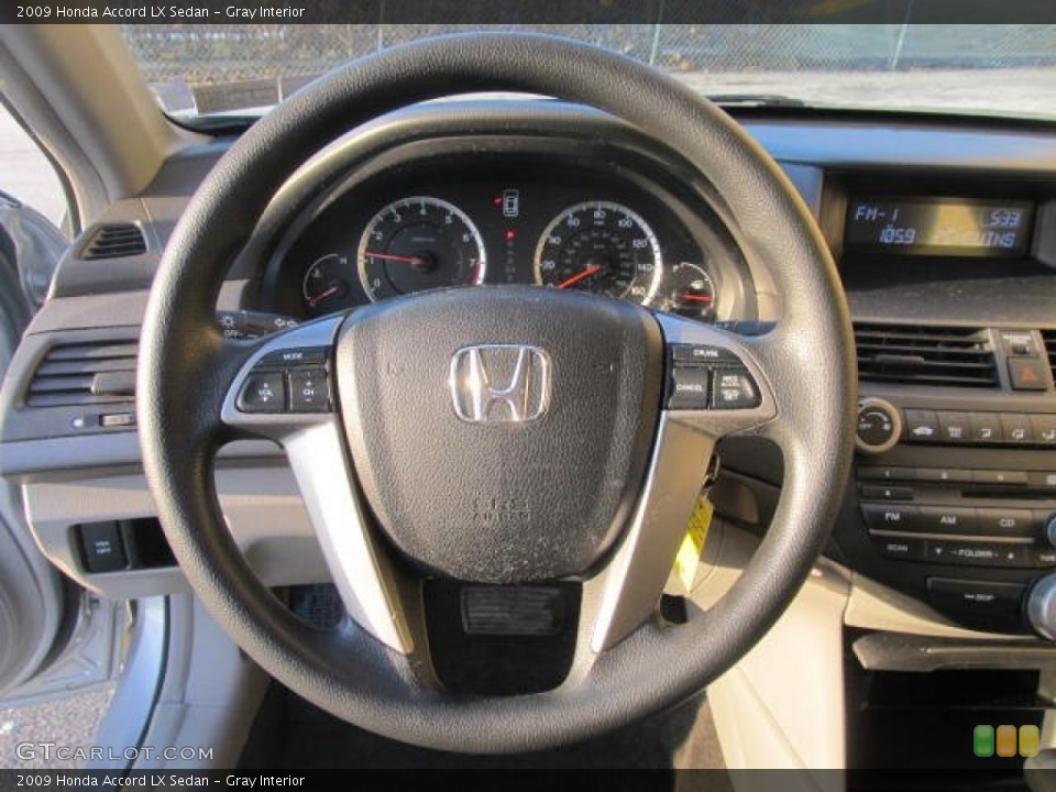 Gray Interior Steering Wheel for the 2009 Honda Accord LX Sedan #77954501
