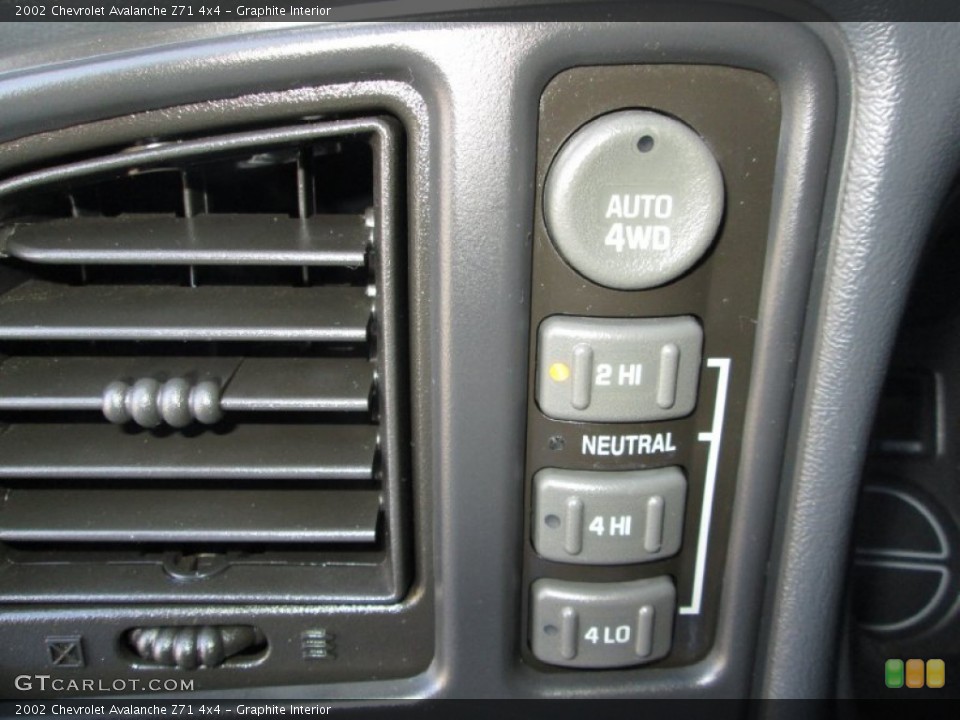Graphite Interior Controls for the 2002 Chevrolet Avalanche Z71 4x4 #77955042
