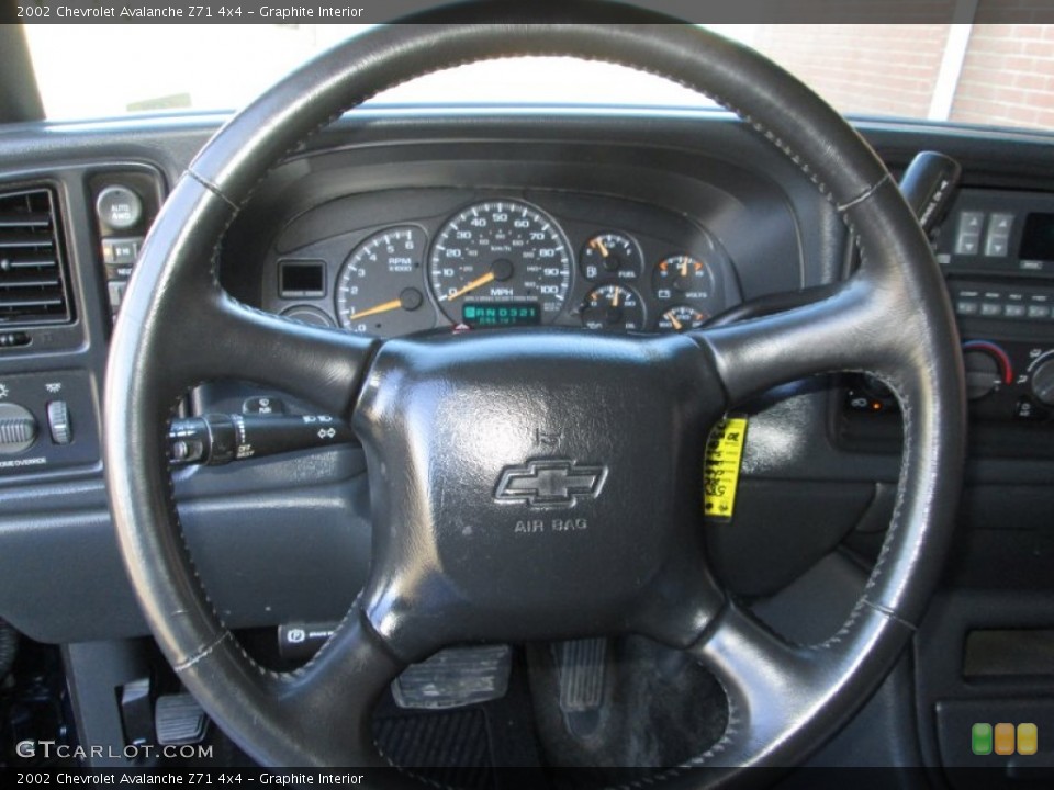 Graphite Interior Steering Wheel for the 2002 Chevrolet Avalanche Z71 4x4 #77955059