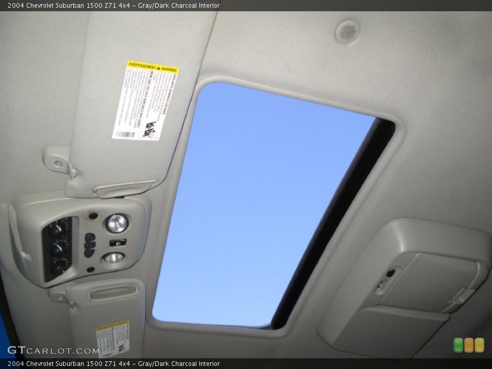 Gray/Dark Charcoal Interior Sunroof for the 2004 Chevrolet Suburban 1500 Z71 4x4 #77955596