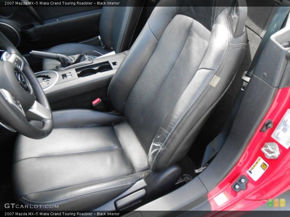 Black Interior Front Seat for the 2007 Mazda MX-5 Miata Grand Touring Roadster #77955896