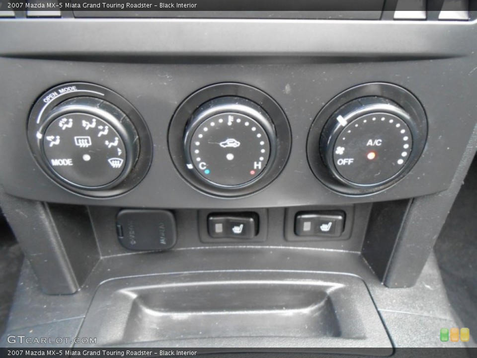 Black Interior Controls for the 2007 Mazda MX-5 Miata Grand Touring Roadster #77955978