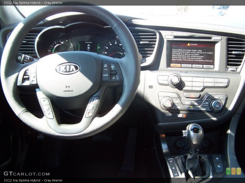 Gray Interior Dashboard for the 2012 Kia Optima Hybrid #77955992