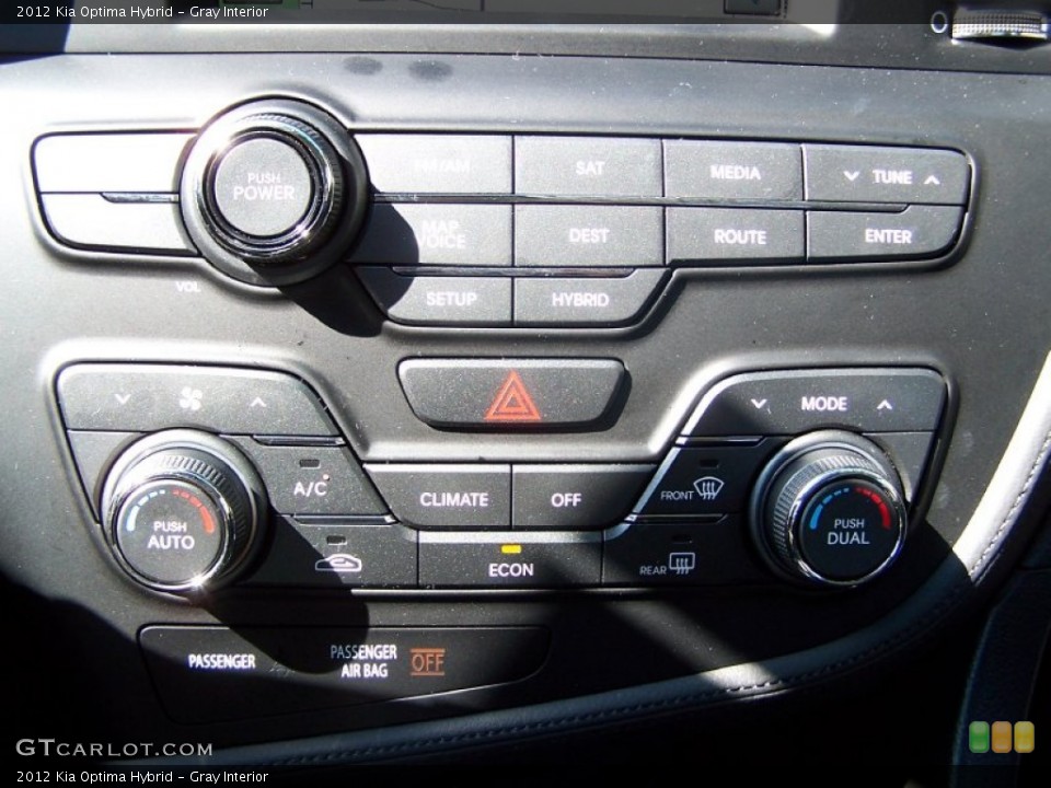 Gray Interior Controls for the 2012 Kia Optima Hybrid #77956038