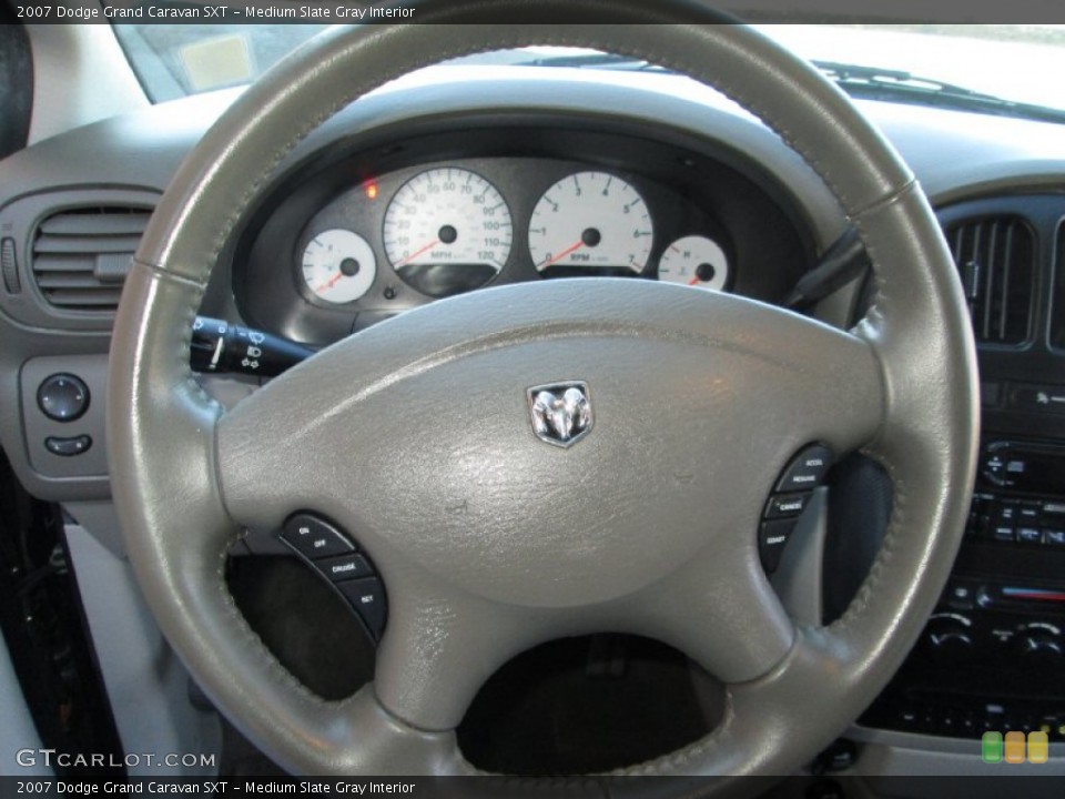 Medium Slate Gray Interior Steering Wheel for the 2007 Dodge Grand Caravan SXT #77956806