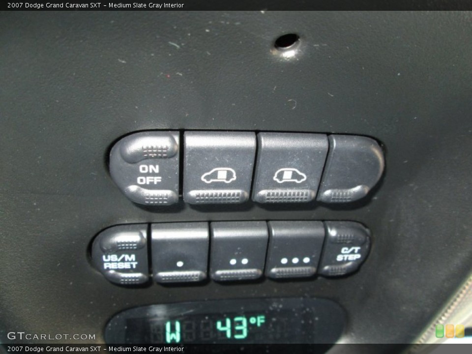 Medium Slate Gray Interior Controls for the 2007 Dodge Grand Caravan SXT #77956833