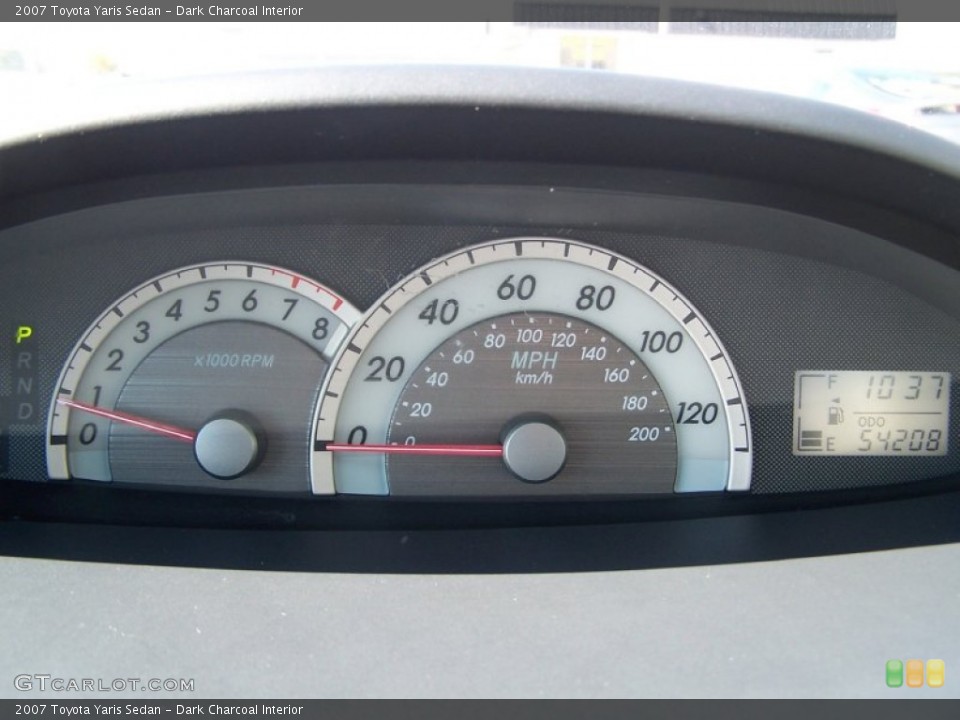Dark Charcoal Interior Gauges for the 2007 Toyota Yaris Sedan #77957154