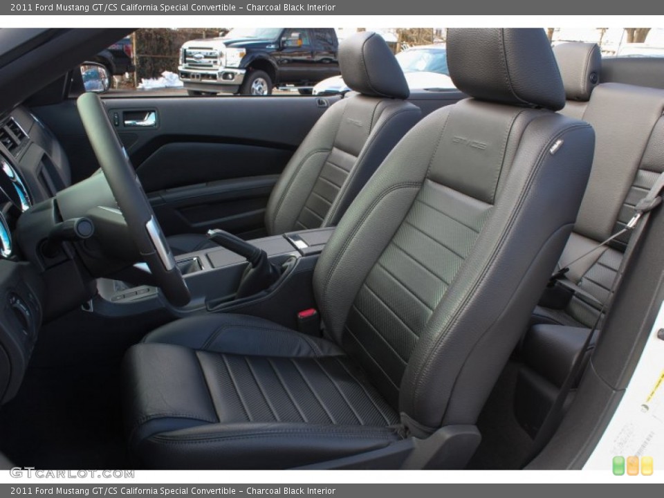 Charcoal Black Interior Front Seat for the 2011 Ford Mustang GT/CS California Special Convertible #77958605