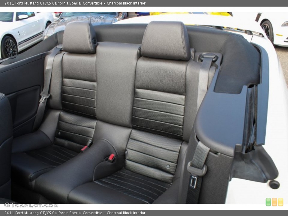 Charcoal Black Interior Rear Seat for the 2011 Ford Mustang GT/CS California Special Convertible #77958678