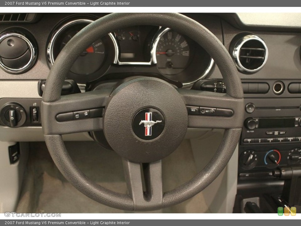 Light Graphite Interior Steering Wheel for the 2007 Ford Mustang V6 Premium Convertible #77959305