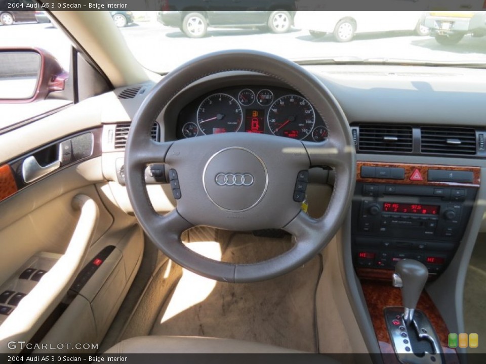 Beige Interior Steering Wheel for the 2004 Audi A6 3.0 Sedan #77960157