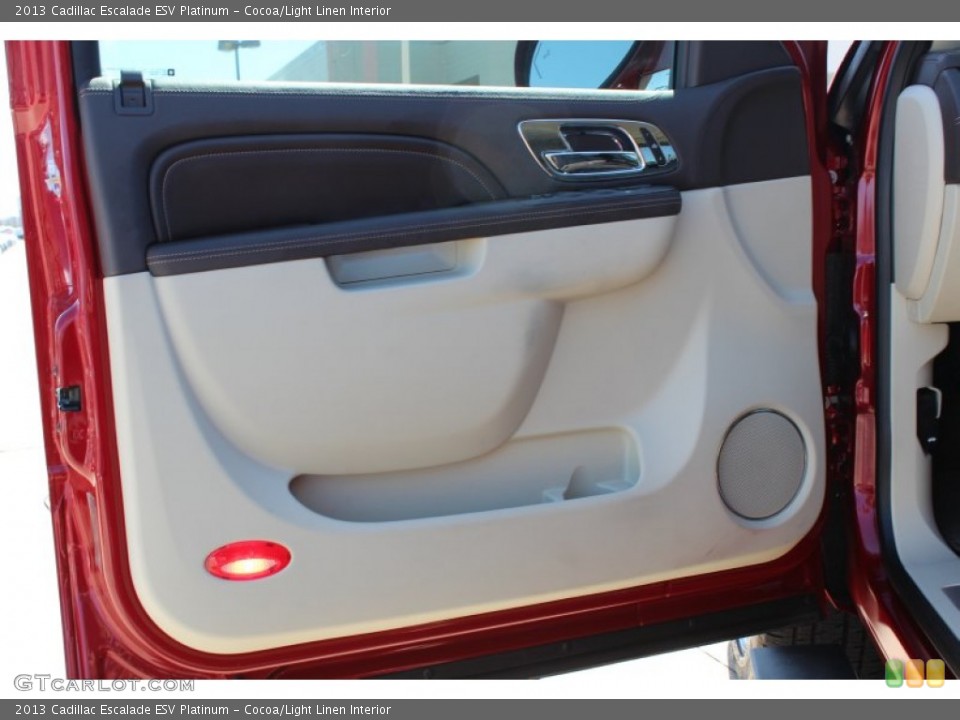 Cocoa/Light Linen Interior Door Panel for the 2013 Cadillac Escalade ESV Platinum #77962592