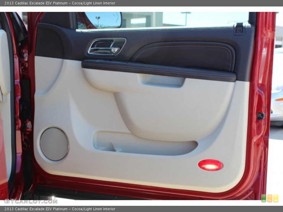Cocoa/Light Linen Interior Door Panel for the 2013 Cadillac Escalade ESV Platinum #77962637