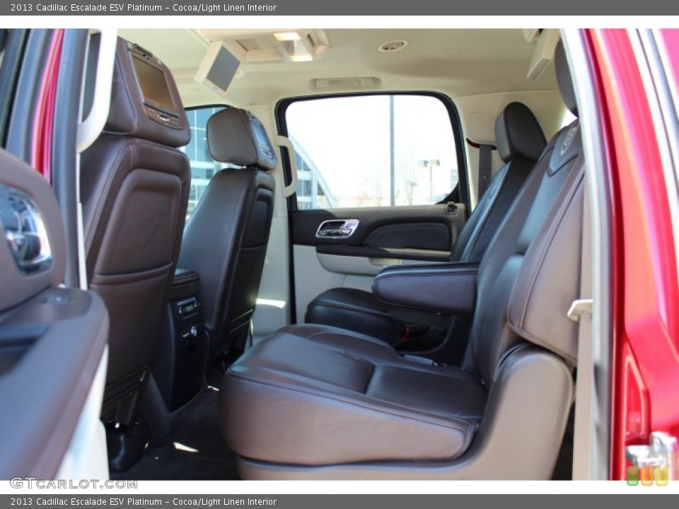 Cocoa/Light Linen Interior Rear Seat for the 2013 Cadillac Escalade ESV Platinum #77962712