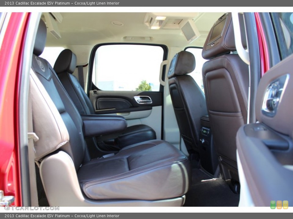 Cocoa/Light Linen Interior Rear Seat for the 2013 Cadillac Escalade ESV Platinum #77962758