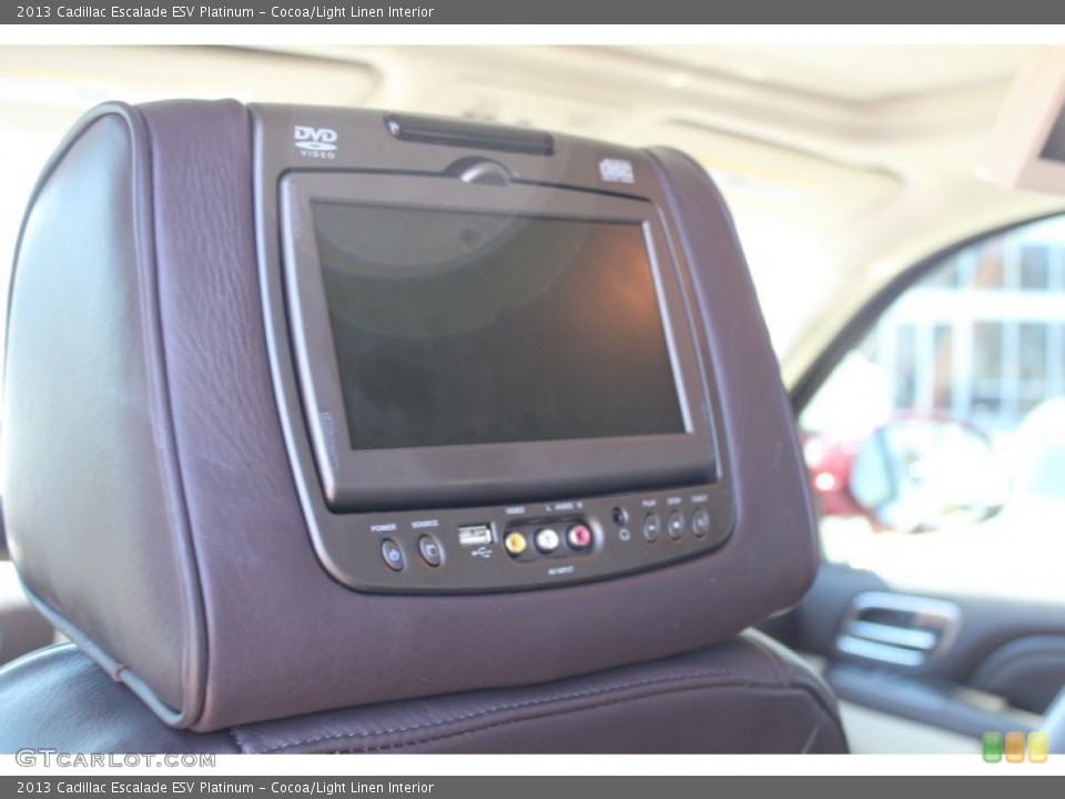Cocoa/Light Linen Interior Entertainment System for the 2013 Cadillac Escalade ESV Platinum #77962956