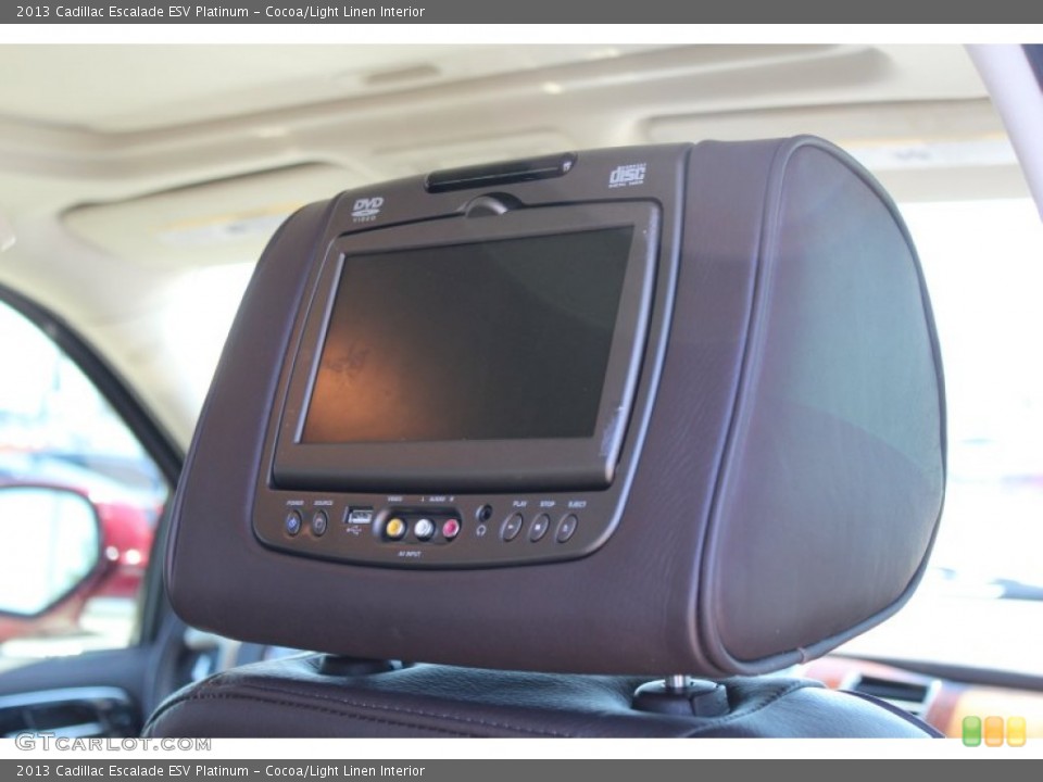 Cocoa/Light Linen Interior Entertainment System for the 2013 Cadillac Escalade ESV Platinum #77962977