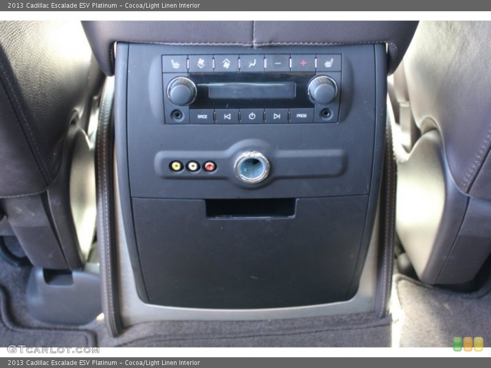 Cocoa/Light Linen Interior Controls for the 2013 Cadillac Escalade ESV Platinum #77963024