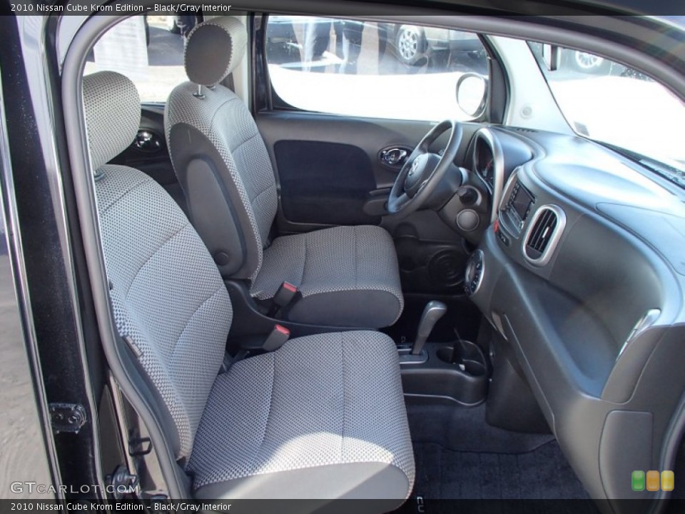 Black/Gray Interior Front Seat for the 2010 Nissan Cube Krom Edition #77963123