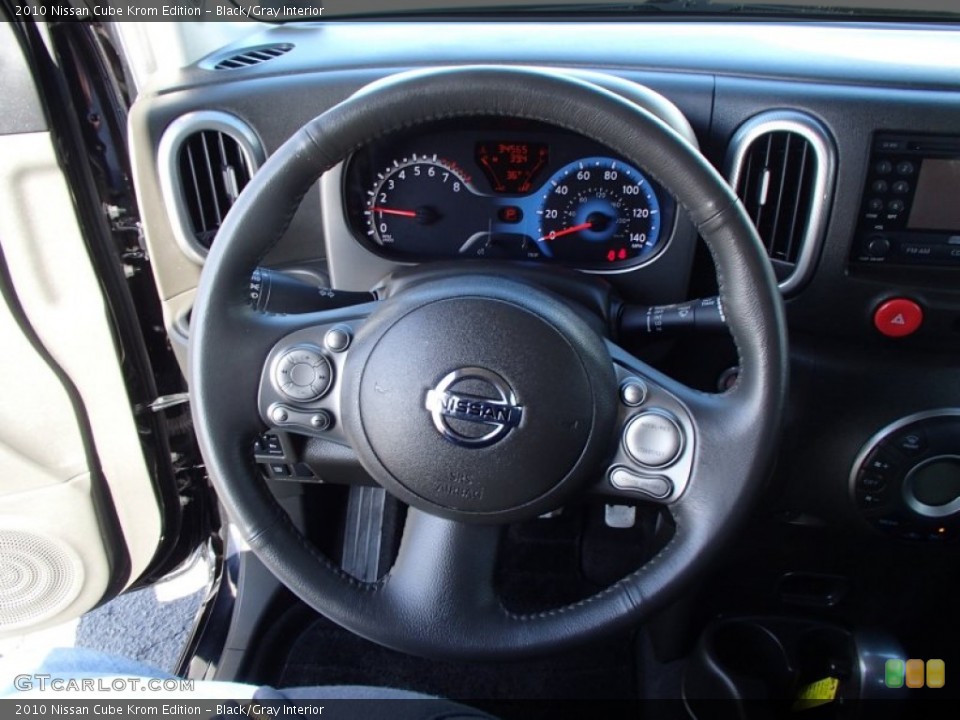 Black/Gray Interior Steering Wheel for the 2010 Nissan Cube Krom Edition #77963264