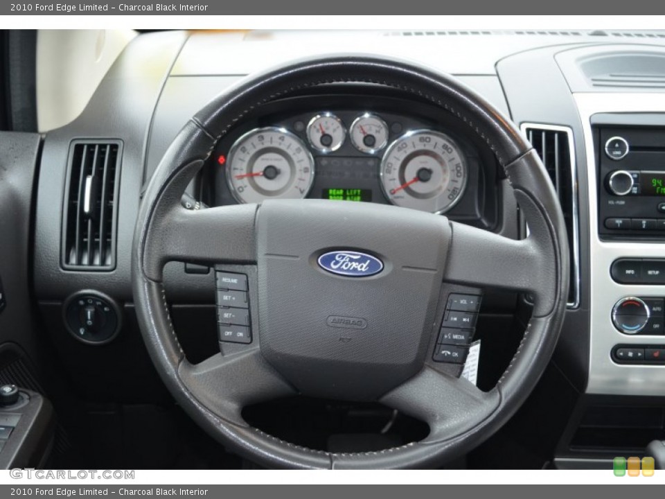 Charcoal Black Interior Steering Wheel for the 2010 Ford Edge Limited #77963559