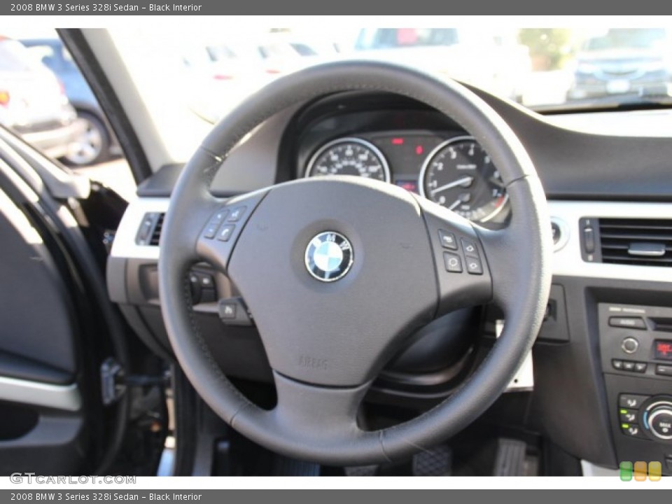 Black Interior Steering Wheel for the 2008 BMW 3 Series 328i Sedan #77963759