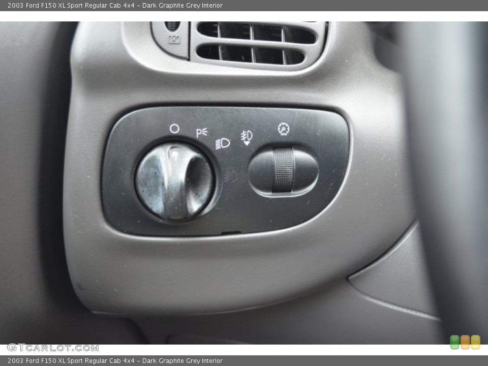 Dark Graphite Grey Interior Controls for the 2003 Ford F150 XL Sport Regular Cab 4x4 #77965312