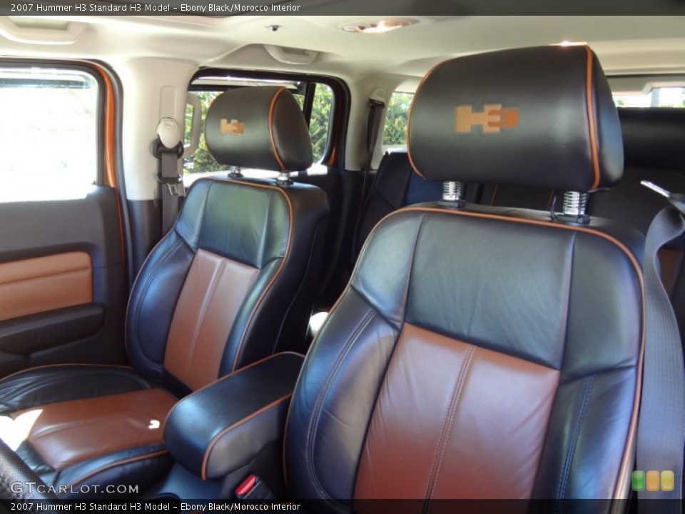 Ebony Black/Morocco Interior Front Seat for the 2007 Hummer H3  #77966839
