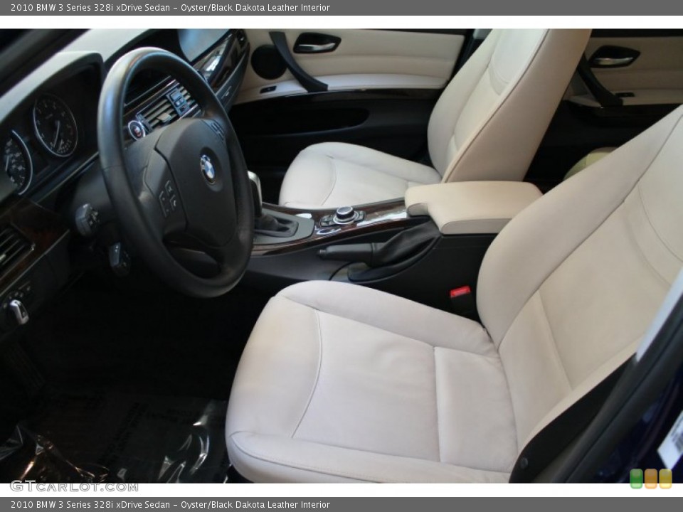 Oyster/Black Dakota Leather Interior Photo for the 2010 BMW 3 Series 328i xDrive Sedan #77970639