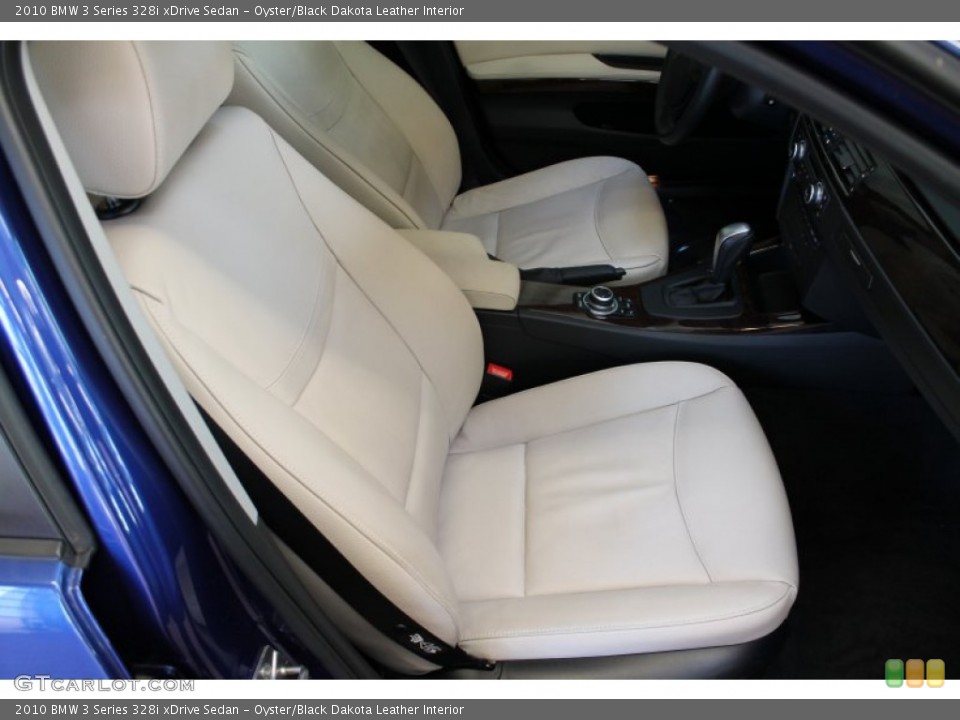 Oyster/Black Dakota Leather Interior Front Seat for the 2010 BMW 3 Series 328i xDrive Sedan #77970662